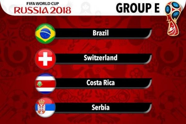 Fixtures of Brazil for FIFA World Cup 2018